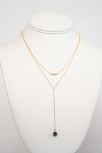 Load image into Gallery viewer, Bezel Layered Y-drop Necklace