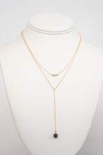 Load image into Gallery viewer, Bezel Layered Y-drop Necklace

