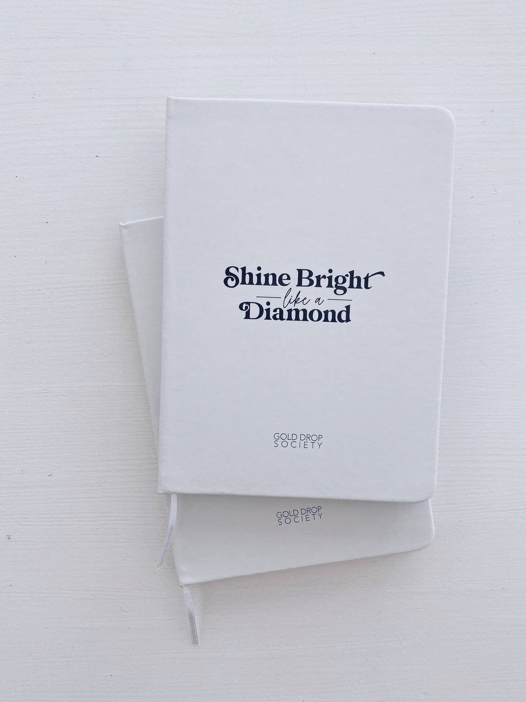 Shine Bright Like a Diamond White Lined Notebook